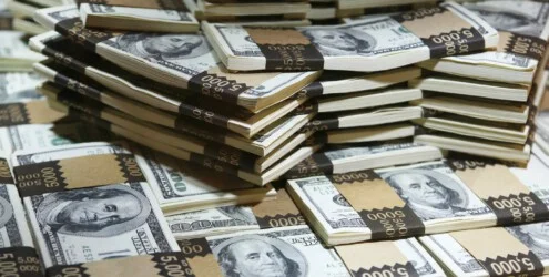 A pile of money