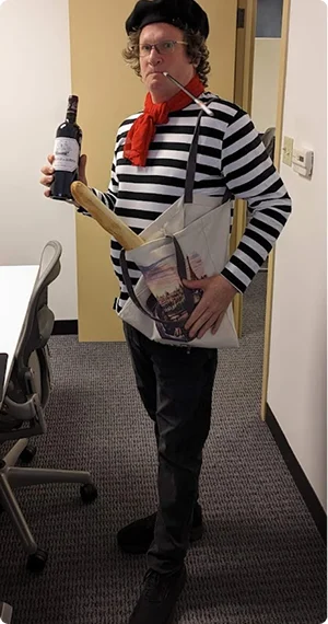 Duckbill group employee in halloween costume