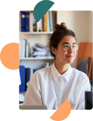 Woman smiling in office