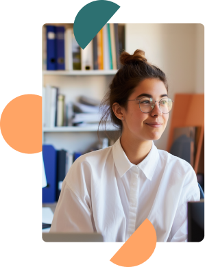 Woman smiling in office